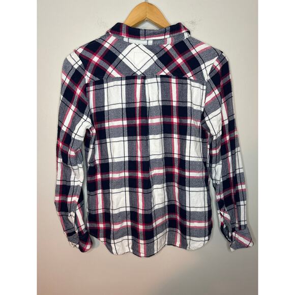 Rails Hunter Plaid Flannel Button Up Shirt Size M Red Navy Patriot/Cranberry - Picture 5 of 9